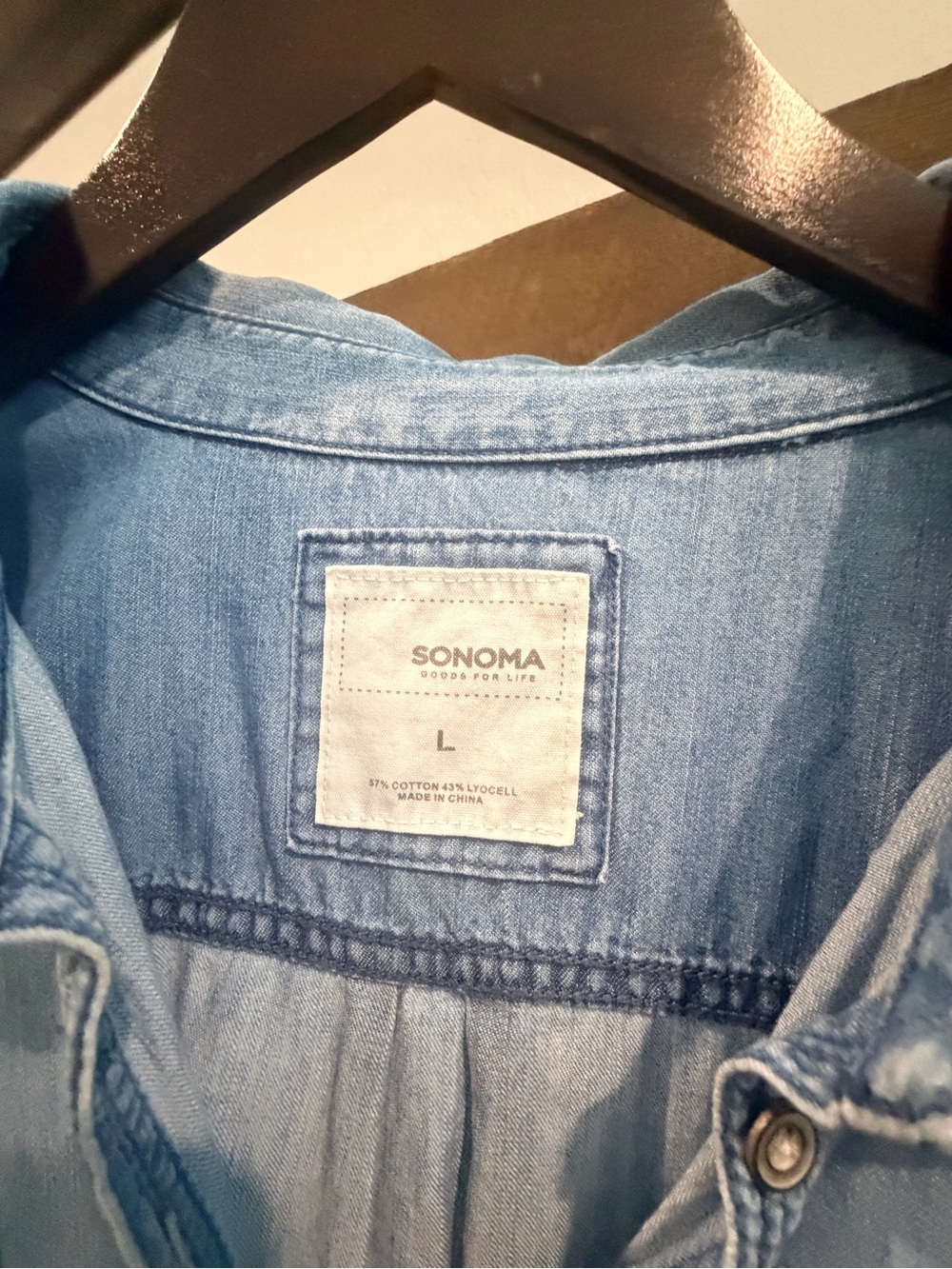 Sonoma Light Blue Denim Shirt Dress Jacket - Picture 2 of 3